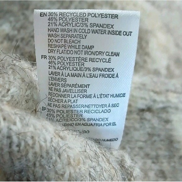 RD Style Conscious Womens Sweater Large Brown Beige Animal Print Mohair Blend - Picture 6 of 13